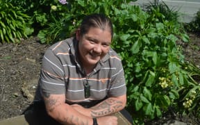 Kaylene in the garden at her workplace St Marks