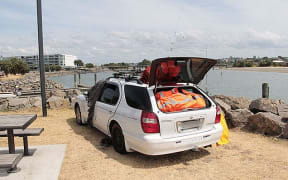 One of the cars occupying Sulphur Point.