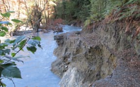 The Department of Conservation says there is no way around the washed-out track.