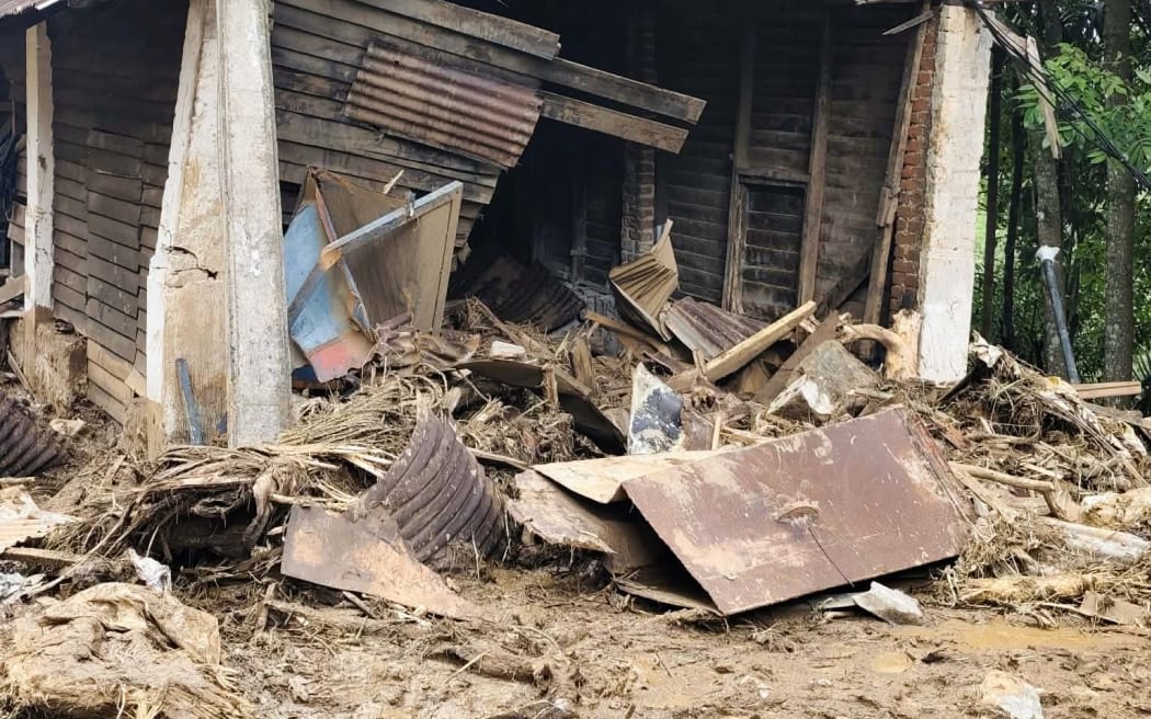 Cyclone Ditwah in the Spring Valley area (part of Badulla) in Sri Lanka.