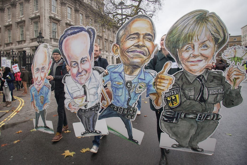 An estimated 50,000 people took part in the rally in central London.