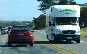 Tourist travelling north from Wellington.