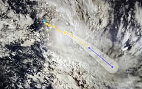 Tropical Cyclone Urmil is moving away slowly from Vanuatu