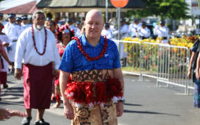 Prime Minster Christopher Luxon attends a ceremony to bestow on him a matai title, 16 March 2026, Apia.