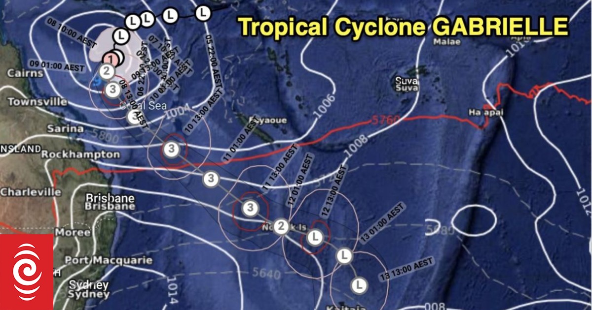 Uncertainty clouds path of newly named Tropical Cyclone Gabrielle | RNZ ...