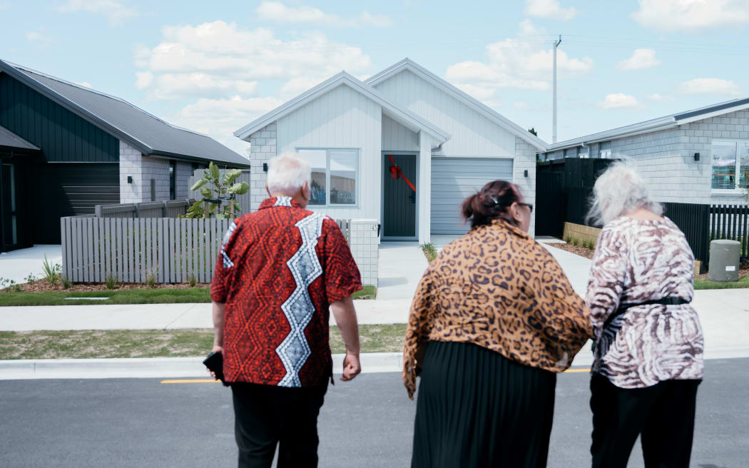 The opening of the first homes at the Ōwhata Kōhanga Rākau housing development in Rotorua.