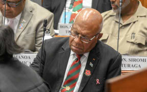 Sitiveni Rabuka during a parliamentary session in October 2024.