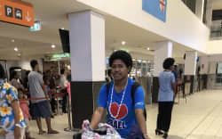 Fijians at the arrivals area at the Nadi International Airport.