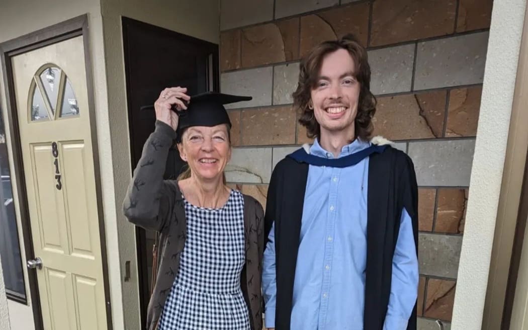 Toby Fuller and his mum