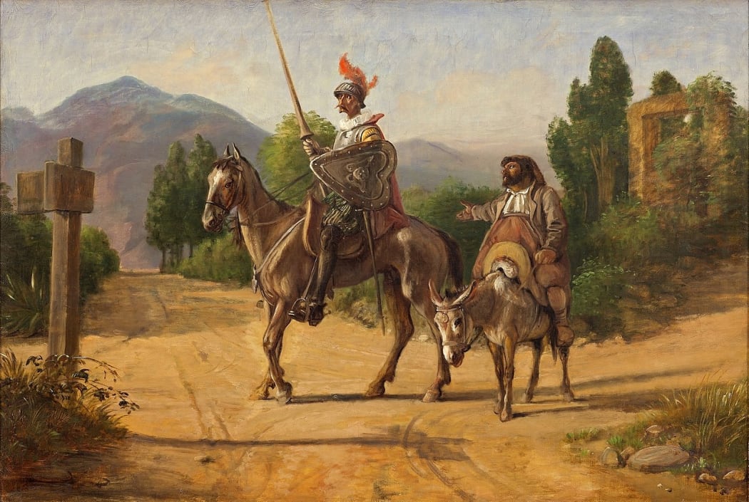 Don Quixote and Sancho Panza at a crossroad, by Wilhelm Nikolaj Marstrand (1810-1873)