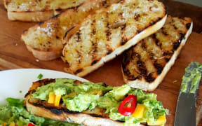 Peach Avocado Guacamole