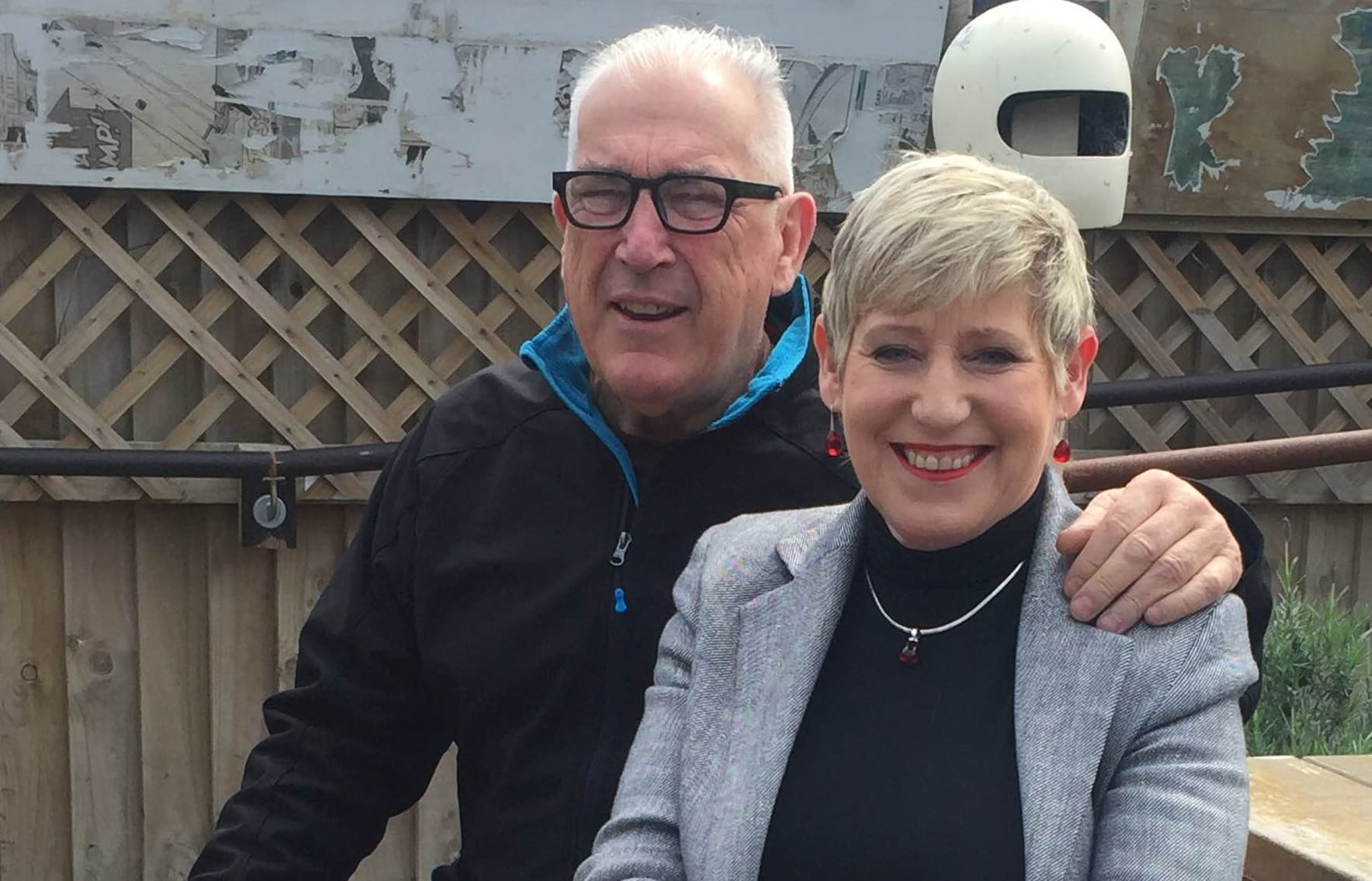 Lianne Dalziel and husband Rob Davidson celebrate preliminary results in the Christchurch local body election.