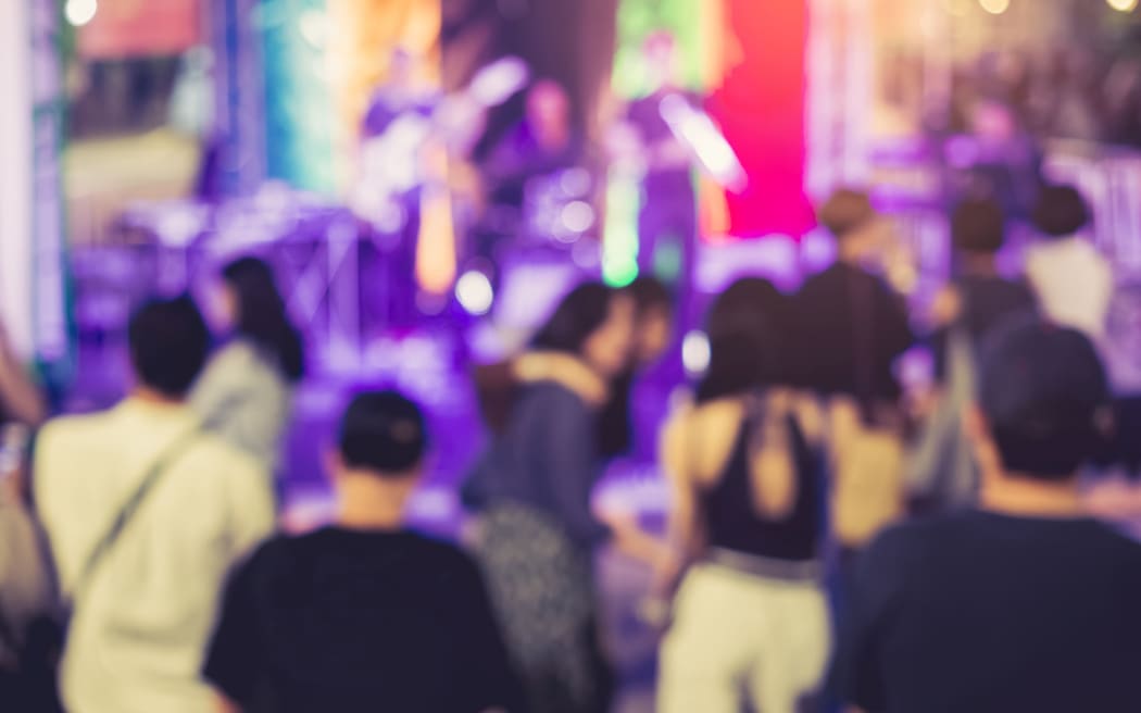 Festival Event Party with People Blurred Background - street