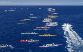 The Queen Lili'uokalani canoe races in Kona, Hawaii attract around 2,500 paddlers from around the world for five days of racing.