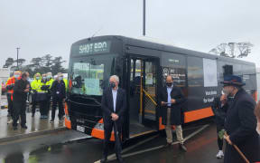 The blessing of New Zealand's first vaccination buses at Auckland Airport.