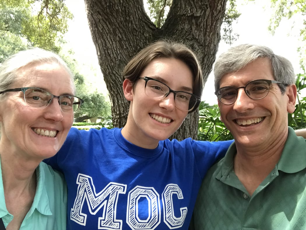 Anna Waller, Rowan Marshall and Steve Marshall in Chapel Hill, North Carolina.
