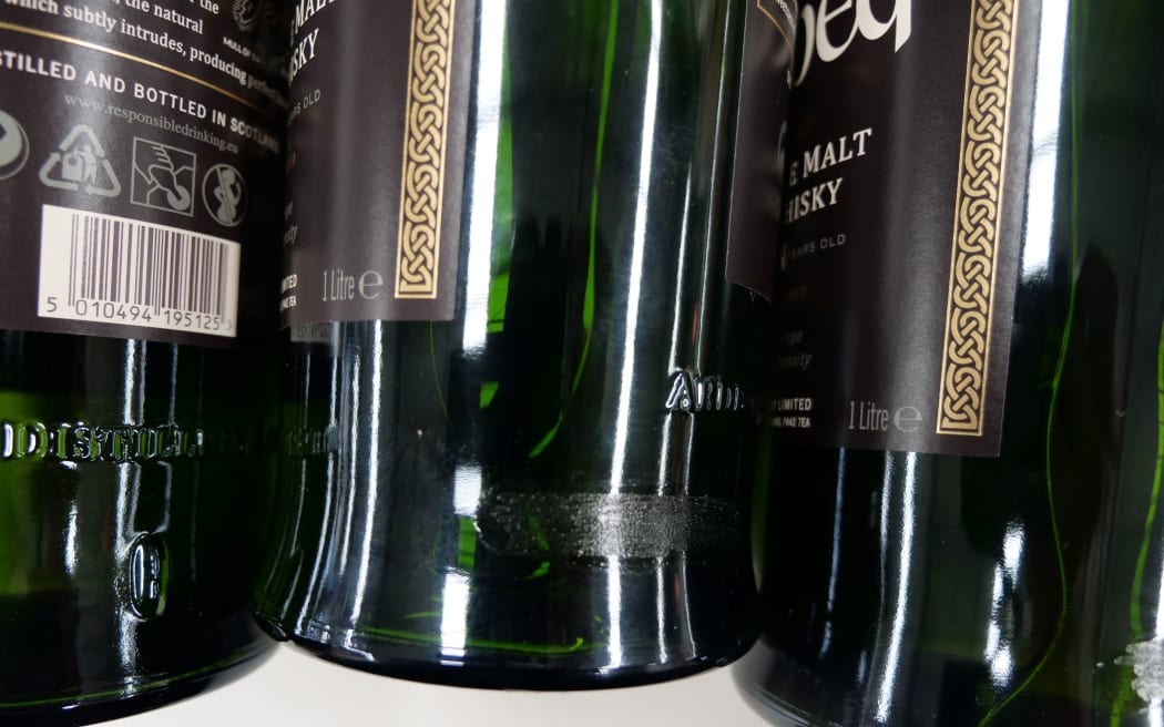 Two examples of the non-compliant liquor with lot codes missing. Credit: Ministry for Primary Industries.