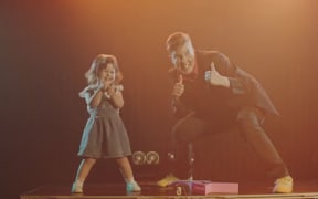 ECE teacher and actor Karen O'Leary and friend in new video about fair pay for early childhood educators.