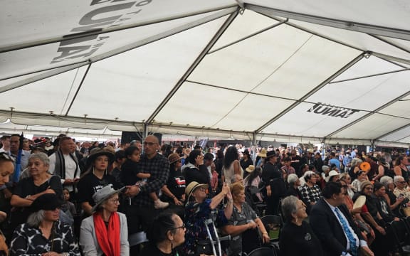 Thousands attended the national hui at Tuurangawaewae Marae on 20 January, 2024.