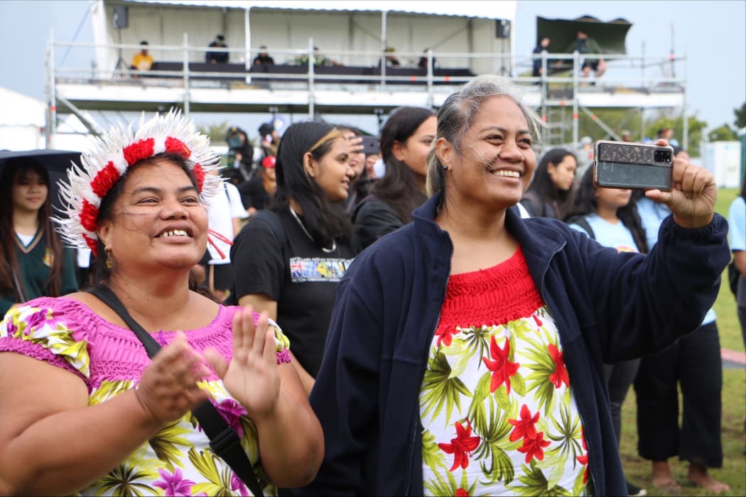 Proud parents of Manurewa High School’s Tuvalu group.
