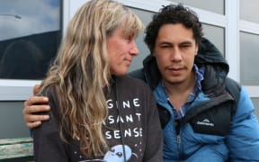 Tania Scott and her son, Cody Te Poono