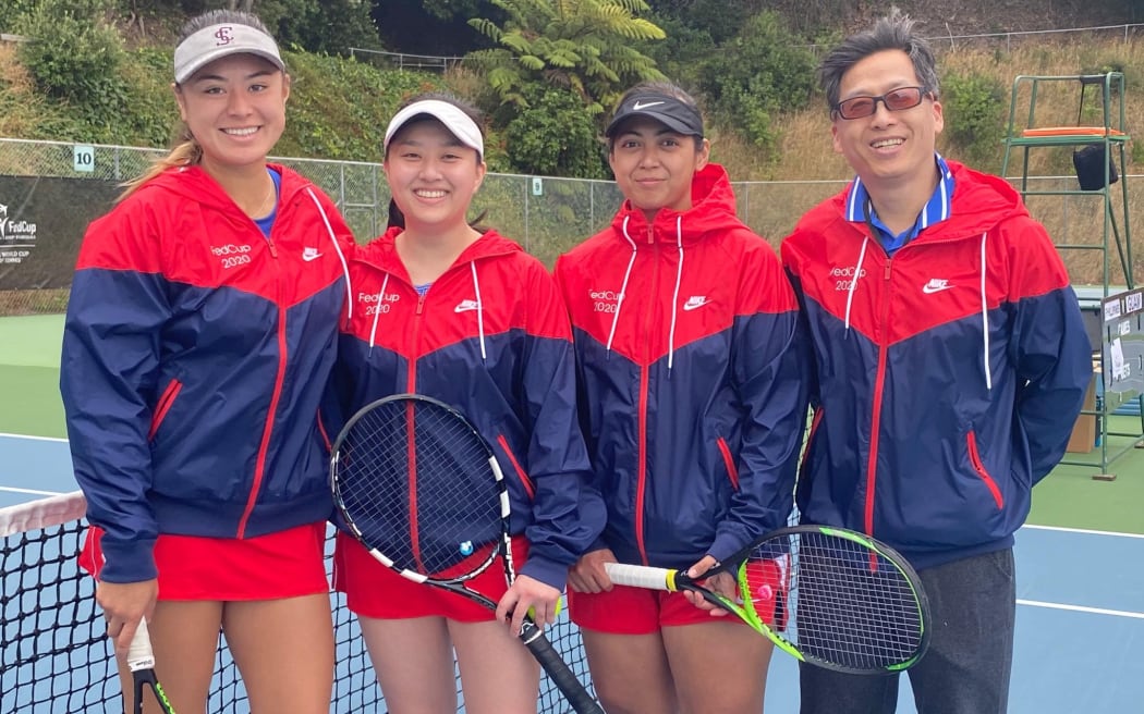 Nadine Del Carmen, Katrina Lai, Charlayne Espinosa and team captain Sam Lai.