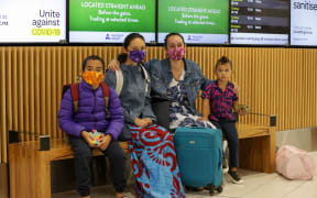 Passengers waiting to board the flight to Rarotonga