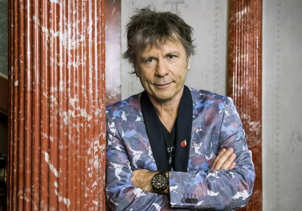Bruce Dickinson, lead singer of the English heavy metal band Iron Maiden.