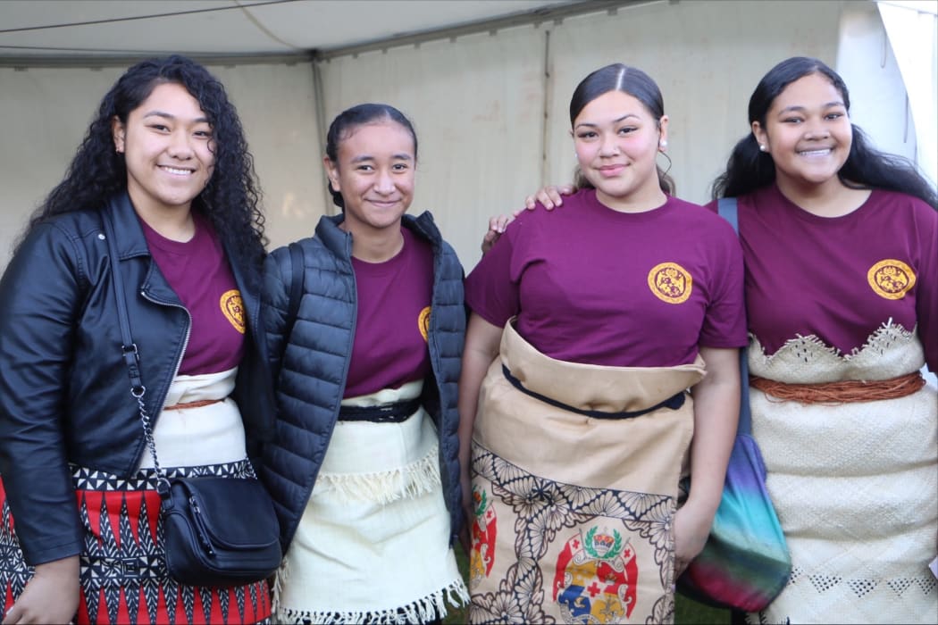 James Cook High students helping backstage.