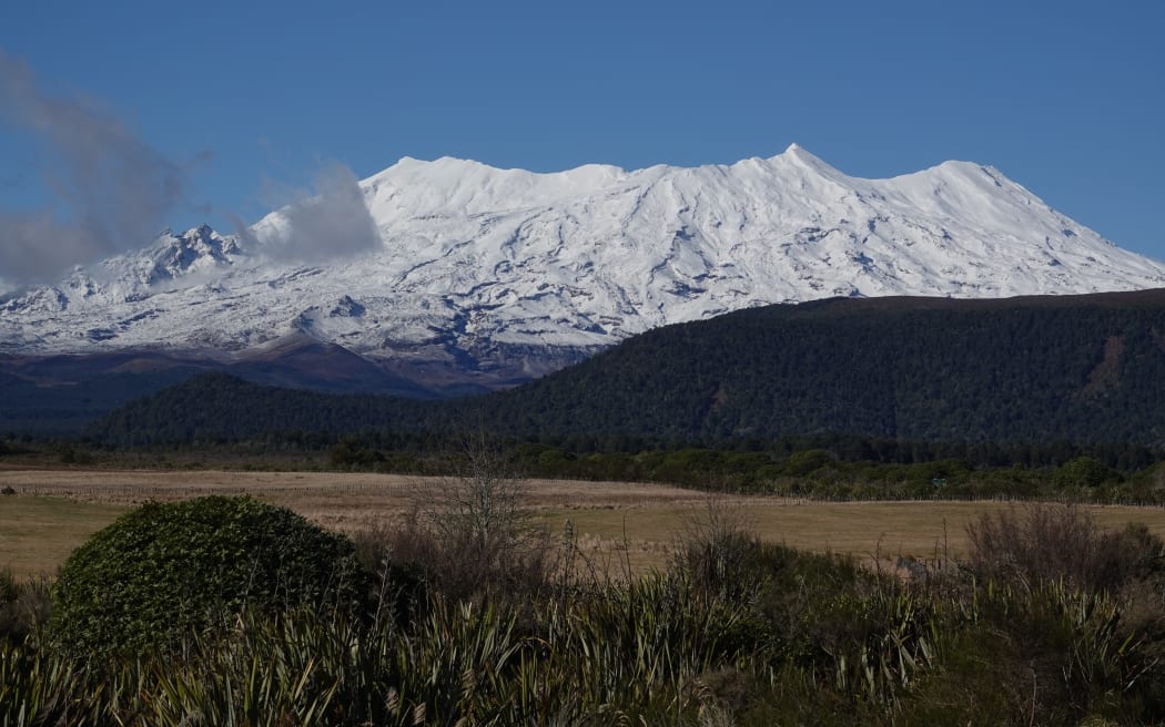 Mt Ruapehu as seen from National Park.