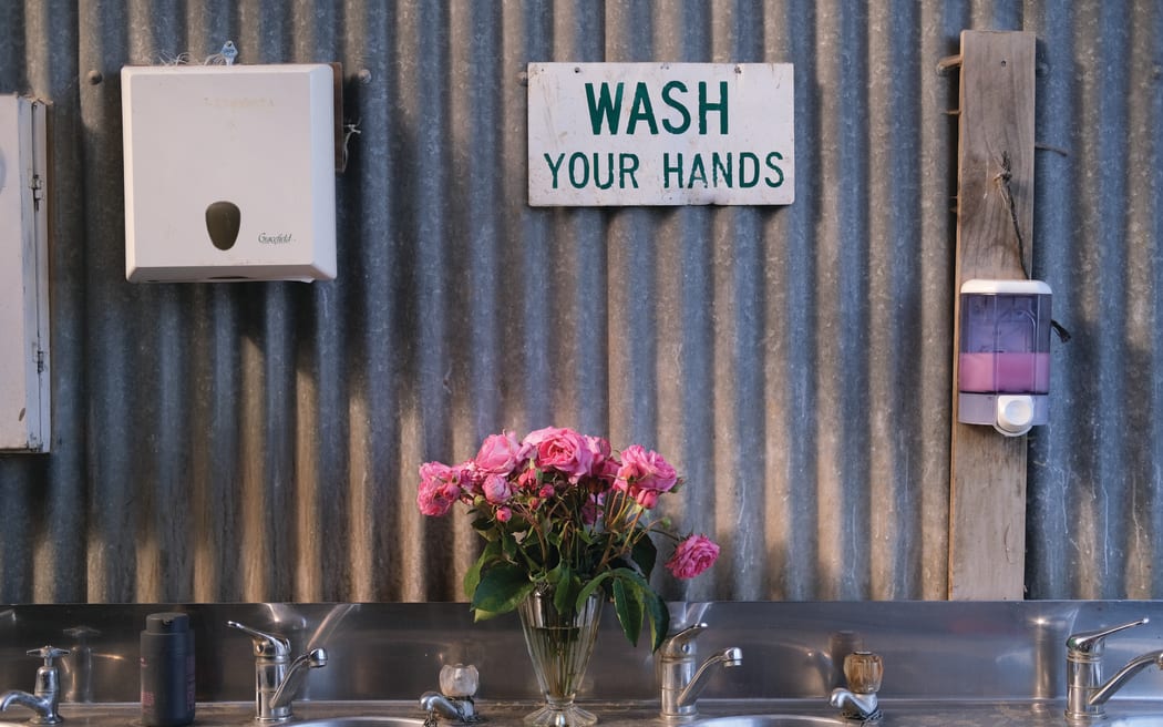 Roses add a softening touch to even the most utilitarian of places - in this case, the sinks outside the staffroom. "I like to put flowers there for everyone to enjoy," Samantha says.