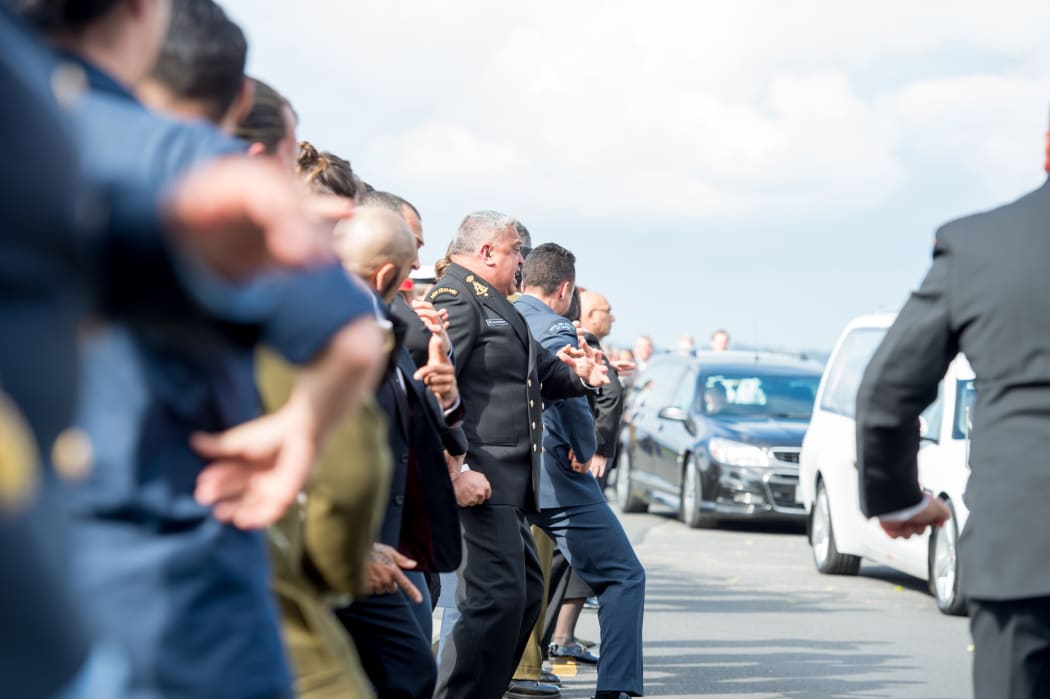 The remains of Peter Mollison and Herbert Humm arrive back to New Zealand at RNZAF Base Auckland.