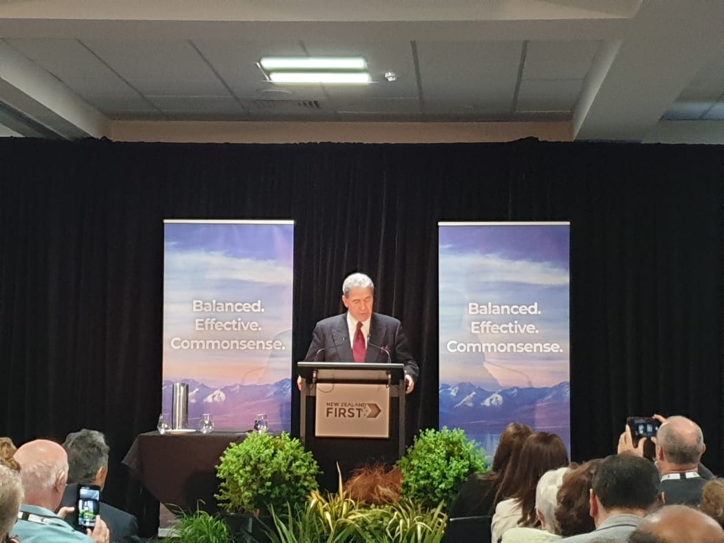 Party leader Winston Peters didn't announce a new policy, despite saying he would be doing so.