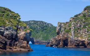 Poor Knights Islands, located east of the Tutukākā coast, Northland.