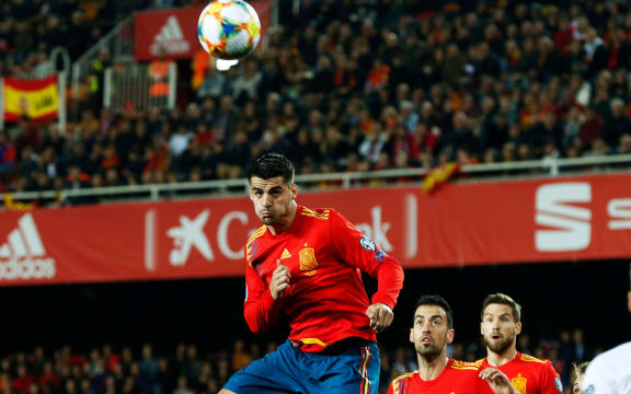 Alvaro Morata of Spain.