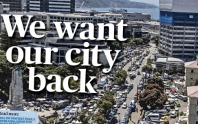 The front page of the Dominion Post on Friday - 11 days after the Convoy 2022 arrived in town.