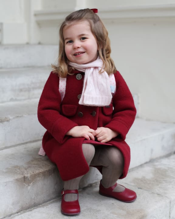 Princess Charlotte at Kensington Palace in central London.