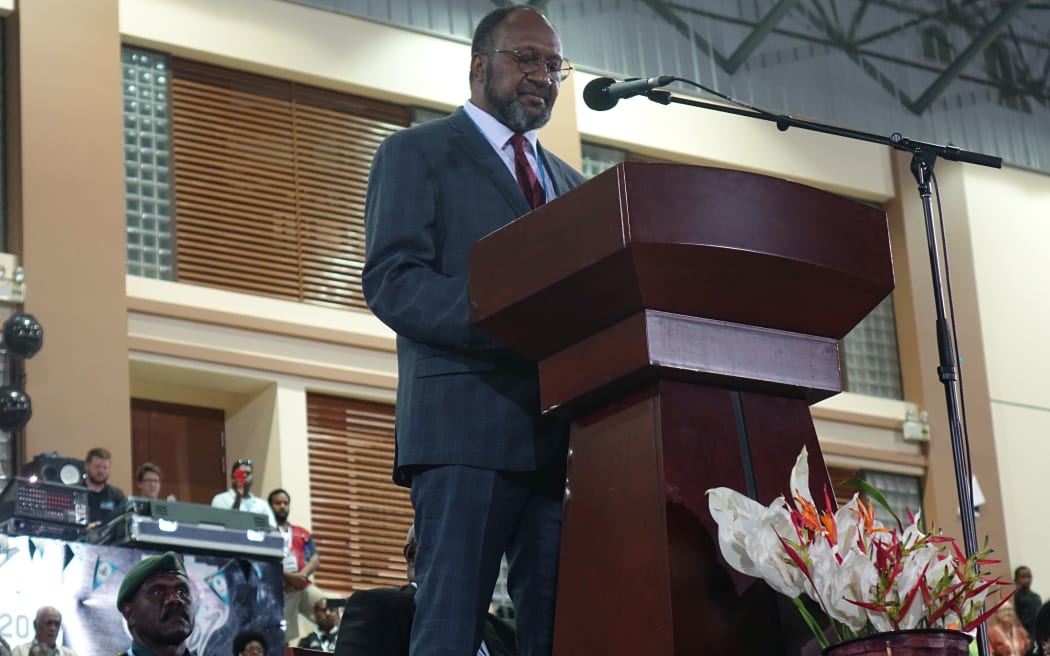 Vanuatu PM, Charlot Salwai, opens the 2017 Mini Games