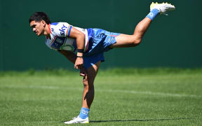 Taine Tuaupiki. New Zealand Warriors NRL rugby league training and at Go Media Stadium, Auckland.