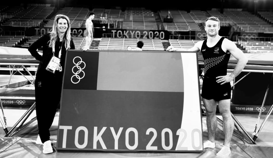 Angie Dougal and Dylan Schmidt at the Tokyo 2020 Olympics