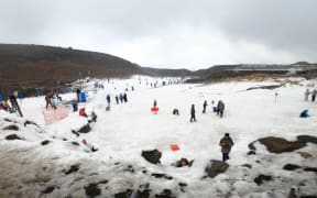 Only the beginner areas of Turoa's Alpine Meadow and Whakapapa's Happy Valley are open due to a lack of snow on other areas.