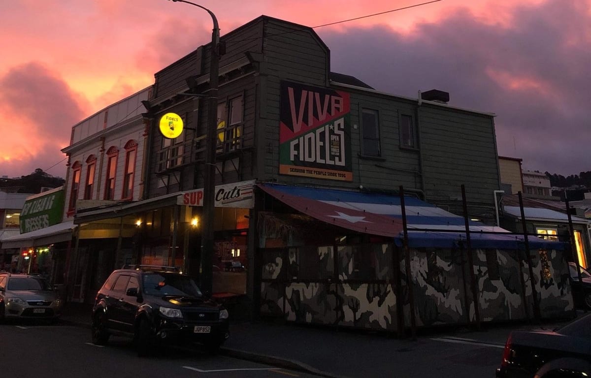 Fidel's cafe, Cuba Street.