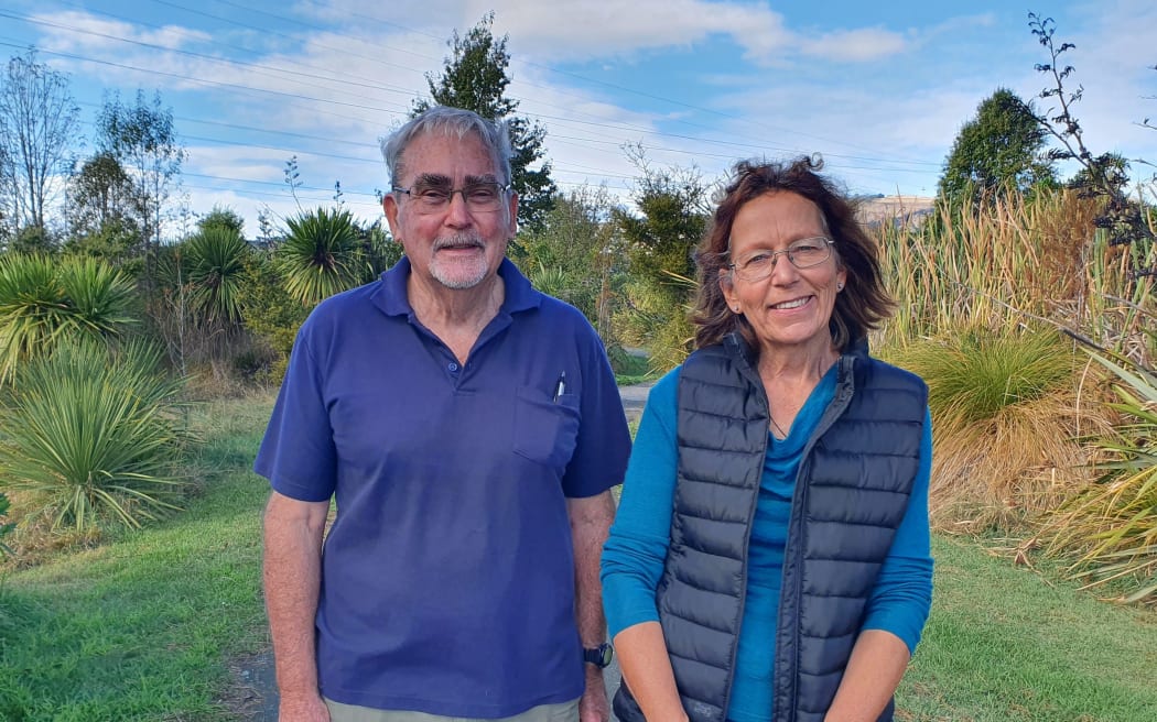 Bill Simpson and Tanya Jankins at the Charlesworth Reserve in Christchurch