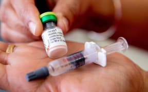 The MMR vaccine, which is used to immunise children against measles, mumps and rubella.