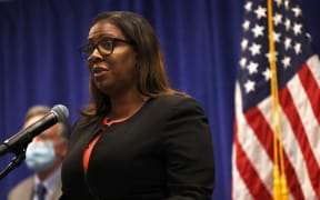 NEW YORK, NEW YORK - AUGUST 06: AUGUST 06: New York State Attorney General Letitia James speaks during a press conference announcing a lawsuit to dissolve the NRA on August 06, 2020 in New York City.