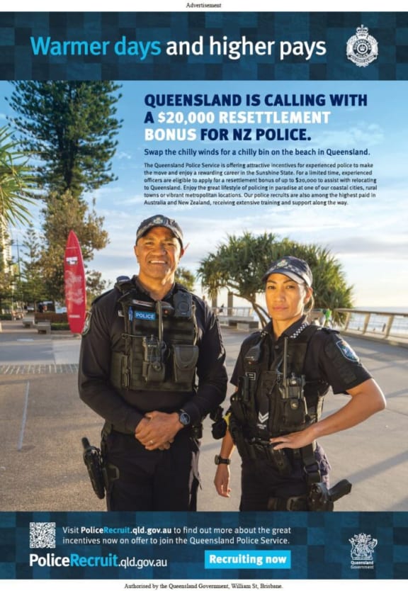 Queensland police launched a recruitment drive to poach New Zealand officers in 2023.