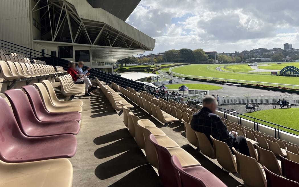 Empty seats at Ellerslie Racecourse’s ANZAC Day races