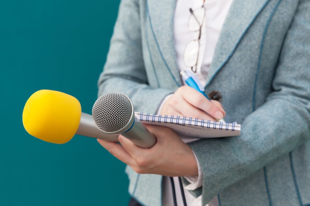 Reporter. Press interview. News conference.