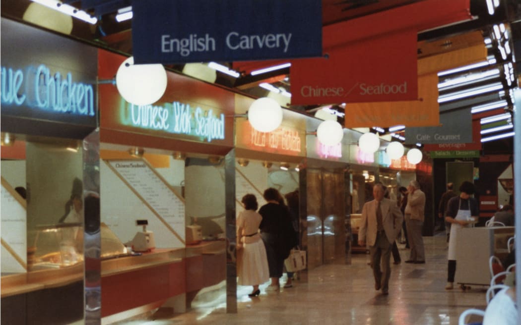 BNZ Centre food court as at its opening in 1984