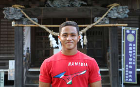 Namibian Scrum Half Damian Stevens.